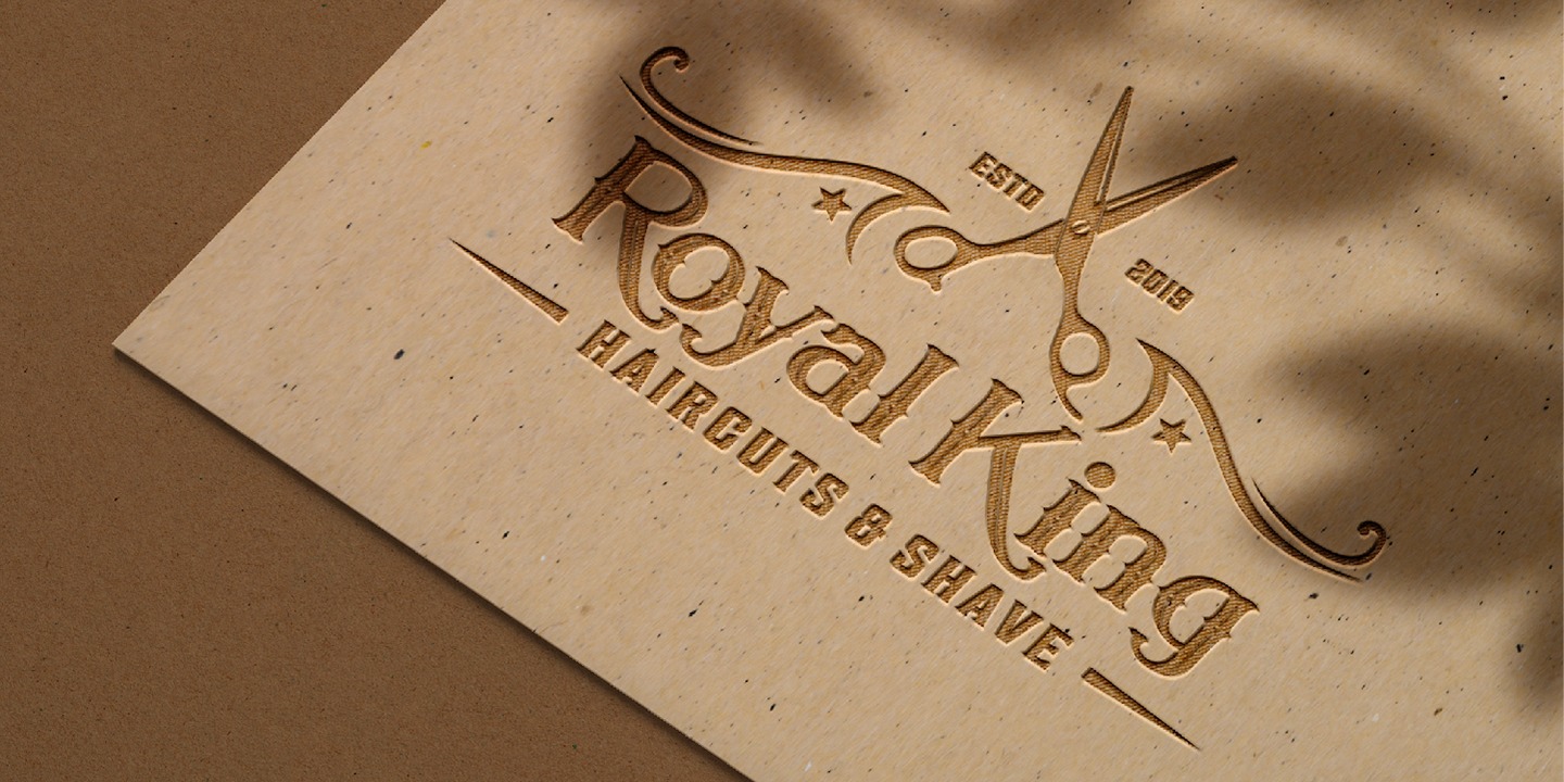 Beispiel einer Royal King Regular-Schriftart